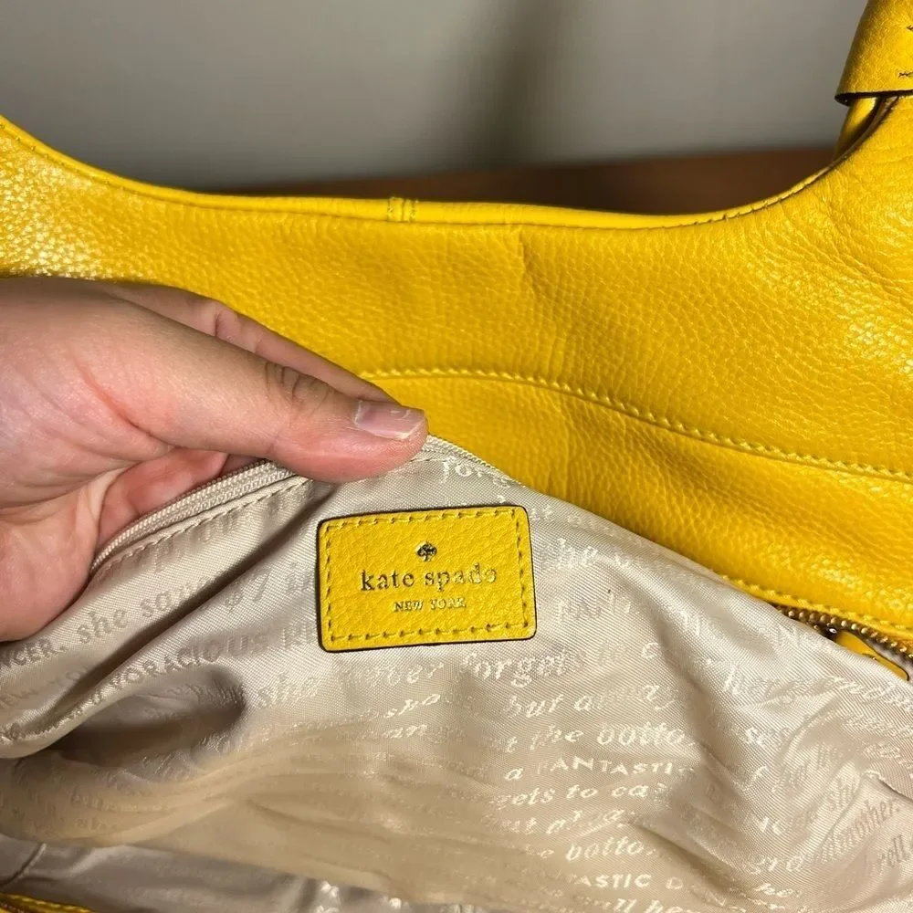 Kate Spade yellow leather handbag MACDOUGAL ALLEY STEVIE